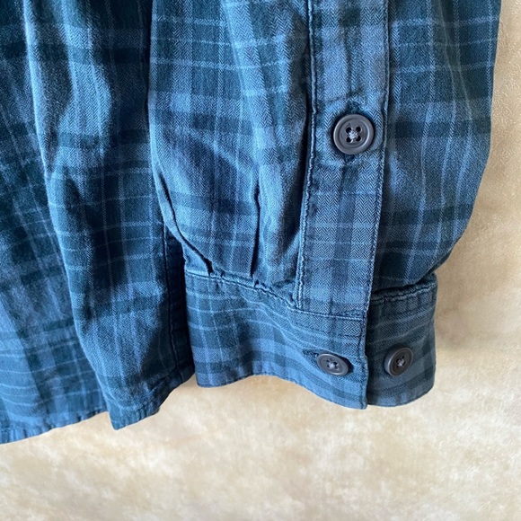 Columbia Cotton Blue Plaid Flannel Button Front Shirt Chest Pocket Casual Med - Picture 4 of 6